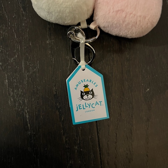 BNWT Jellycat AMUSEABLE PINK & WHITE MARSHMALLOWS bag charm Soft super cute HTF - Picture 3 of 5